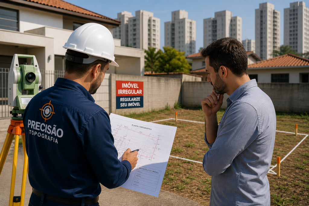 levantamento topográfico para regularização de imóvel urbano